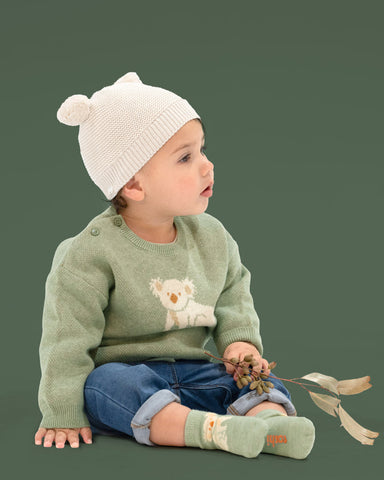 Toshi - Organic Snowy Beanie - Cream