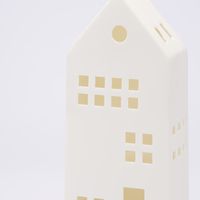 Florabelle - Porcelain LED House – White - L