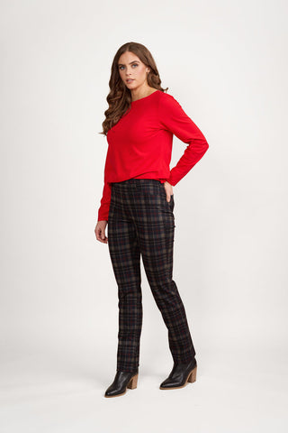 Vassalli - Slim Leg Full Length Printed Ponti Pull On - Hyde