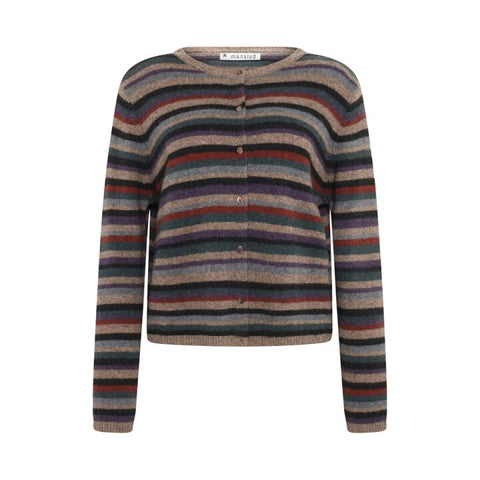 Mansted - Zemma Yak Wool Easy Crew Cardigan-Stripe