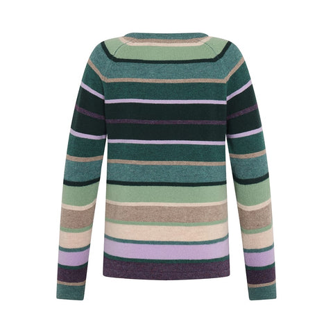 Mansted - Aline Lambswool Embroidered Crewneck Jumper - Cold Green