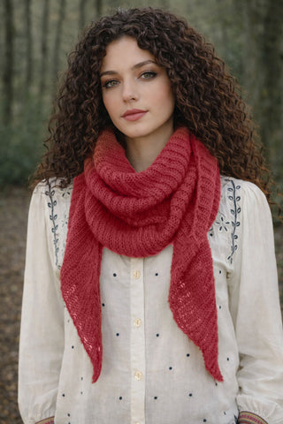 Cienna - Triangle Scarves Mohair Blend-Assorted