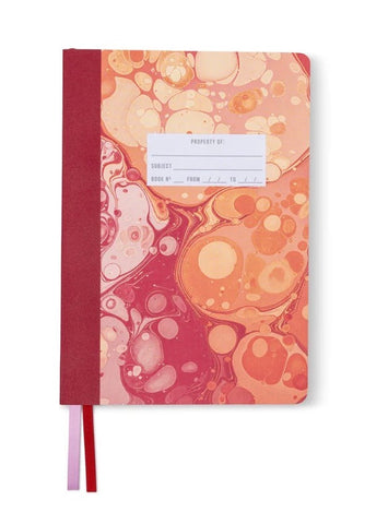 Designworks - Mix Credit Softcover Journal - Cherry Peach Marbling