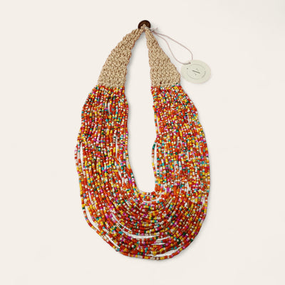 Namastai - Confetti Bead Necklace-Pink Palette