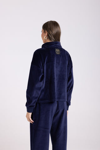 Two T's - Velour Jacket - French Navy