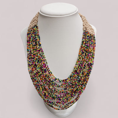 Namastai - Confetti Bead Necklace-Purple Palette