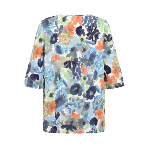 Mansted - Galina Organic Cotton Swing T Shirt - Blue