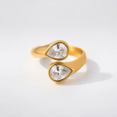 MCLuxe - Amara Gold Plated Pearl Ring