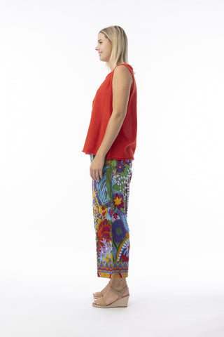 Orientique - Wide Leg Cotton Pant-Ipanema
