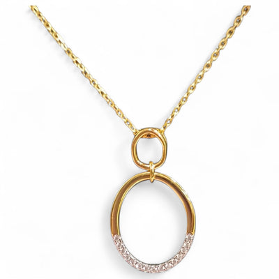 MCJewels - Two-Tone Minimal Pendant Necklace