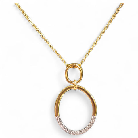 MCJewels - Two-Tone Minimal Pendant Necklace