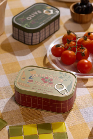 Paddywax - Bistro Tomatoes Printed Tin Candle - Lemon & Sage