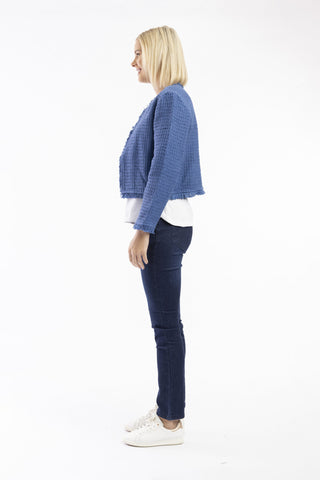 Orientique - Solid Short Jacket - Blue