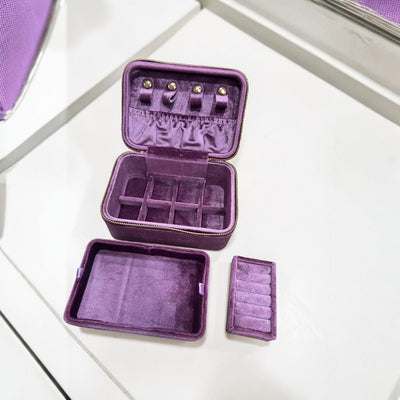 MCLuxe - Vintage Velvet Jewellery Case - Plum
