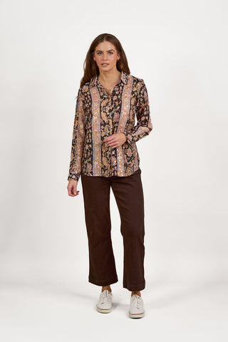 Vassalli - Long Sleeve Shirt with Button Placket Back - Charm