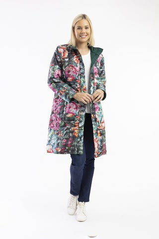 Orientique - Reversible Puffer Jacket - Chinese Garden