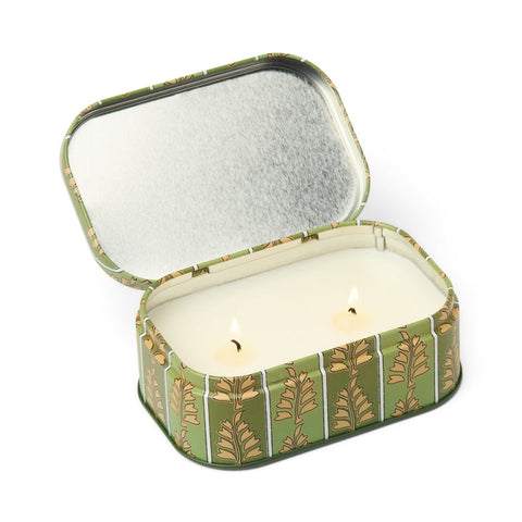 Paddywax - Chérie Printed Candle Tin 4.5 oz - Smoked Pistachio