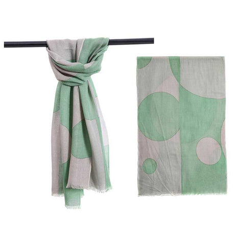JJSisters - Merino Wool Abstract Circles Print Scarf
