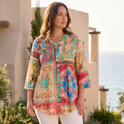 Orientique - Foulard Top Pleated Top Pleated - Fleur