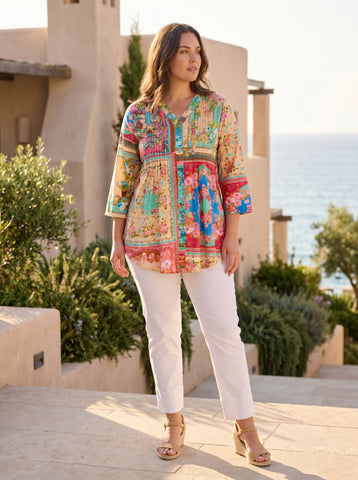 Orientique - Foulard Top Pleated Top Pleated - Fleur
