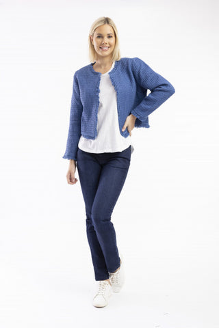 Orientique - Solid Short Jacket - Blue
