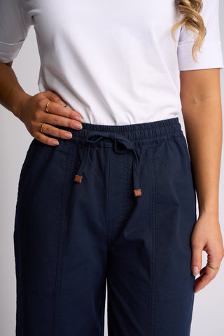 Vassalli - Dione Ankle Gazer Barrel Leg Pant - Ink