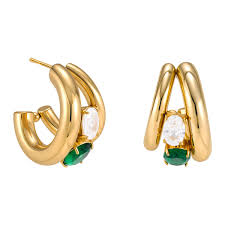 MCLuxe - Elara Huggie Hoops Earrings