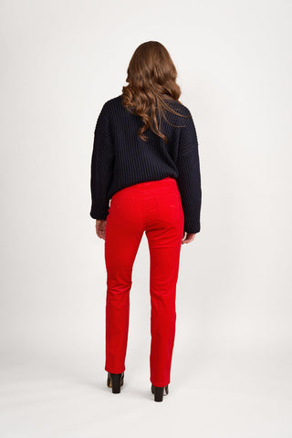 Vassalli - Slim Leg Full Length Pinwale Cord Pull On - Feista