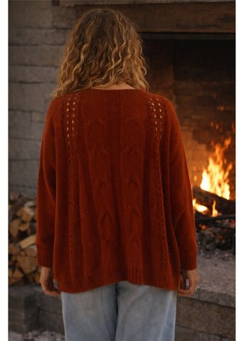 Cienna - Mohair Blend Cardigan - Scarlett