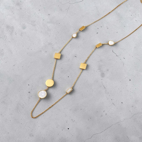 MCLuxe - Luna Geo Long Station Necklace