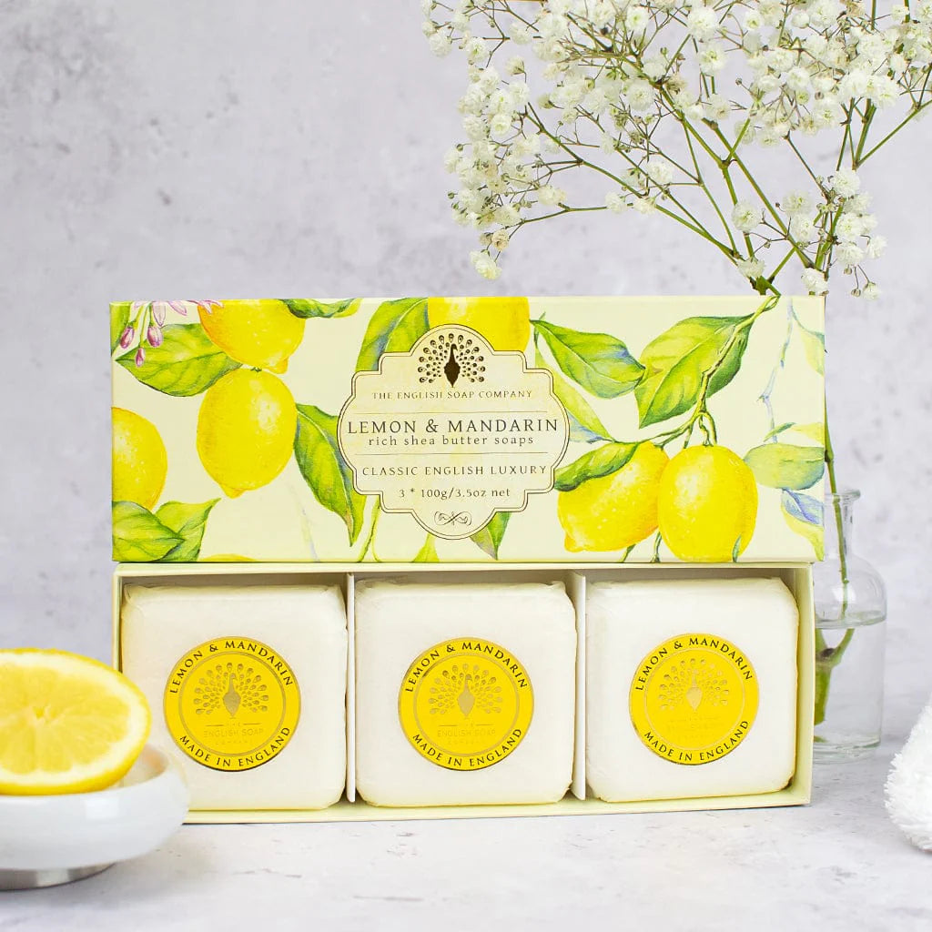 The English Soap Company - Lemon & Mandarin Gift Boxed Hand Soaps