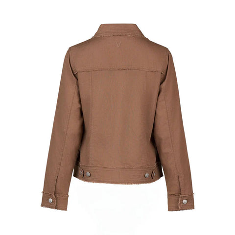 Vassalli - Linen Frayed Seam Jacket-Pecan