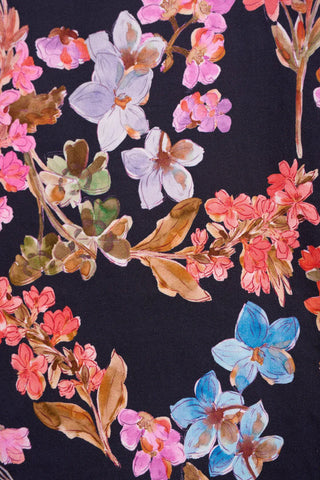 Vassalli - Printed Fitted Dress with Short Sleeve-Willa