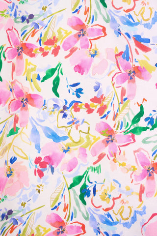 Vassalli - Printed Lightweight Back Vent Skirt-Porto