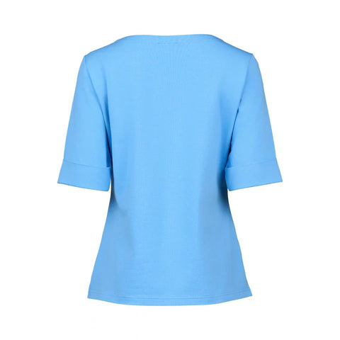 Vassalli - Boat Neck Top-Sky