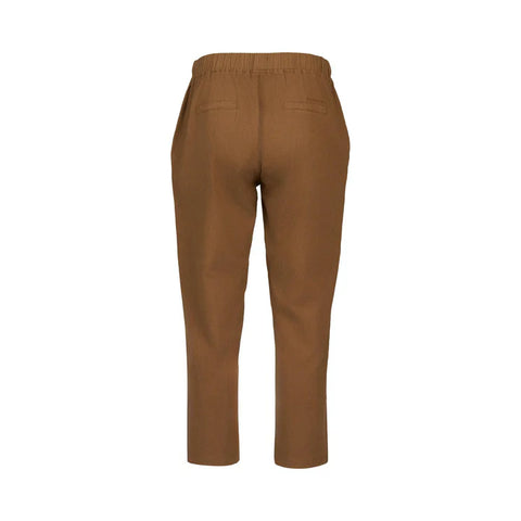 Vassalli - 7/8 Slim Leg Elastic Waist Pants-Pecan
