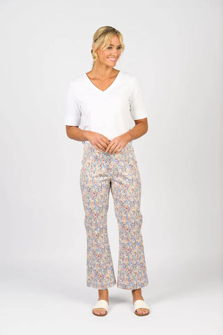 Vassalli - Straight Leg Ankle Grazer Jean Front Patch Pockets-Amalfi