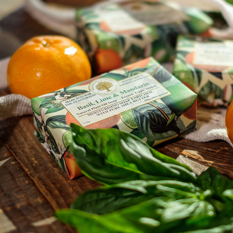 Wavertree and London - Basil Lime Mandarin Soap Bar 200g