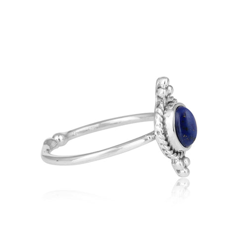 Lapis Ornate Silver Ring