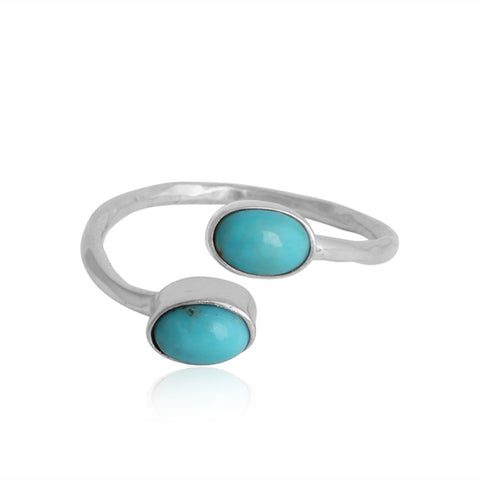 Dual Bypass Turquoise Ring