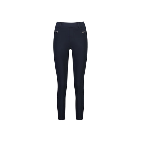 Vassalli-Skinny Leg Ankle Grazer Pant - Navy