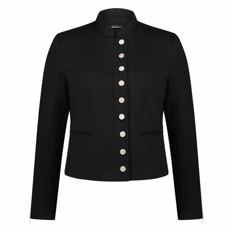 Vassalli -Military Style Jacket - Black