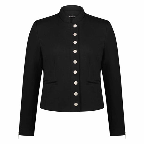 Vassalli -Military Style Jacket - Black