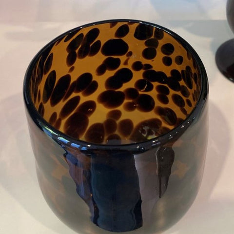 Medmar Tortoiseshell Tealight – 13cm high x 13cm diameter