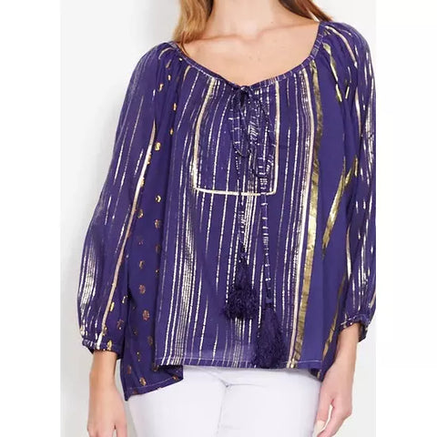 Caju - Casablanca Dreams Blouse Blue CZ501