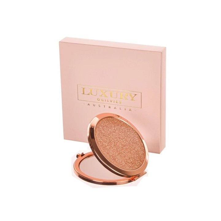Ogilvies - Luxury Compact Mirror - Rose Gold +++