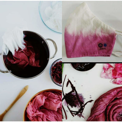 Reusable Facemask -  Purple Cabbage dyed