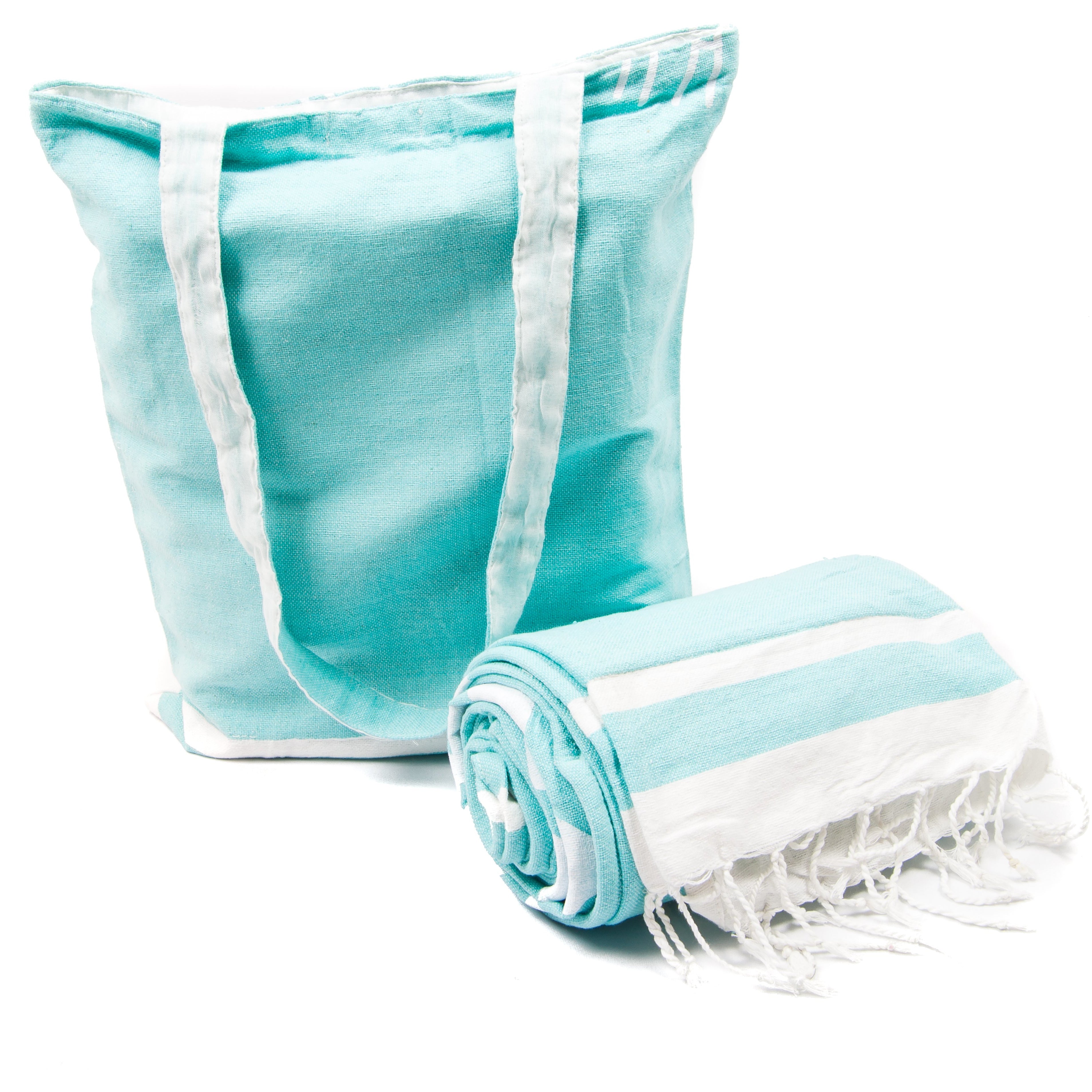Kikoy with Matching bag in Teal Colour