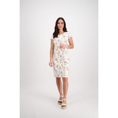 Vassalli - Fitted Cap Sleeve Dress Garden Party