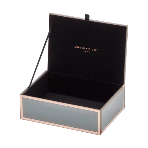 FLORENCE Grey/ Rose Gold Jewellery Box - Medium